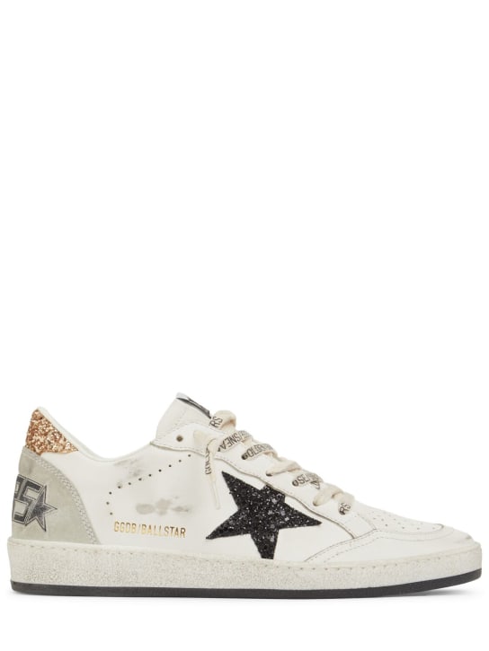 Golden Goose: 20mm hohe Sneakers aus Leder „Ballstar“ - Weiß - women_0 | Luisa Via Roma