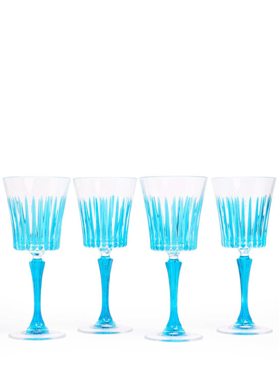 Les Ottomans: Set of 4 hand-painted wine glasses - ecraft_0 | Luisa Via Roma