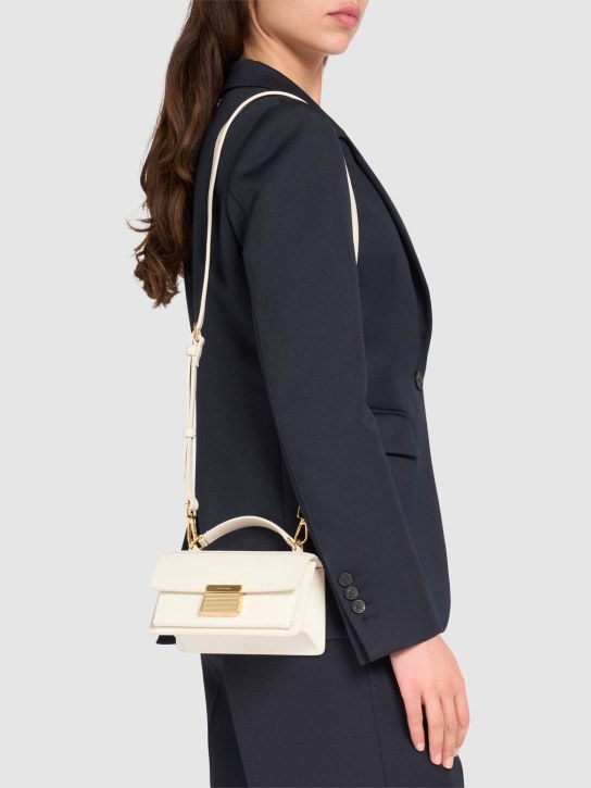 Golden Goose: Small Venezia leather top handle bag - Butter - women_1 | Luisa Via Roma