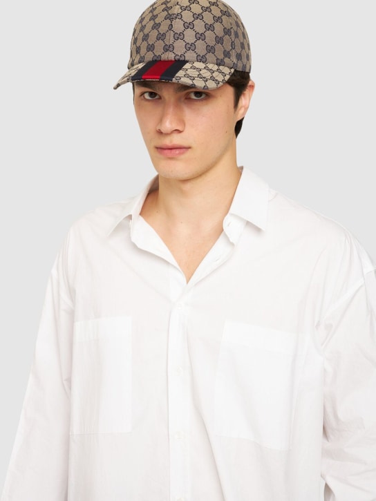 Gucci: Original GG baseball hat - Bej/Mavi - men_1 | Luisa Via Roma