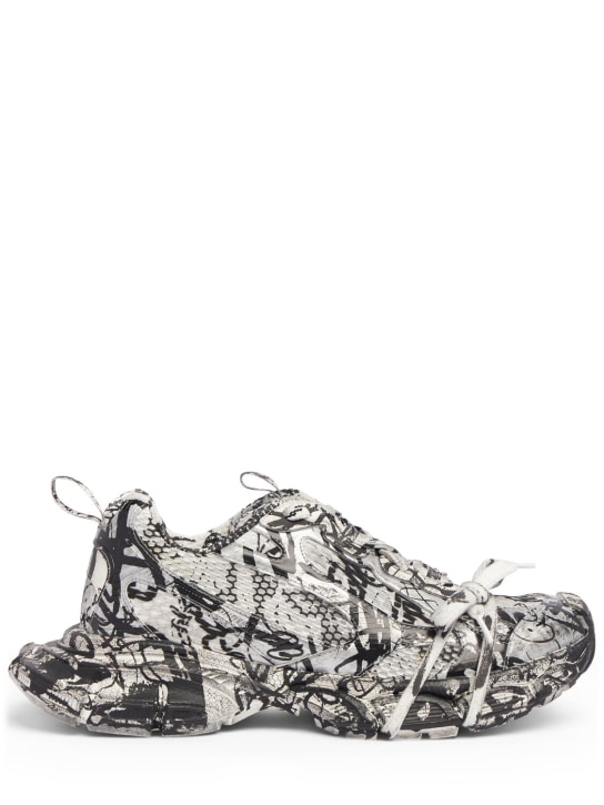 Balenciaga: Sneakers 3XL Extreme Graffiti - Blanc/Noir - men_0 | Luisa Via Roma