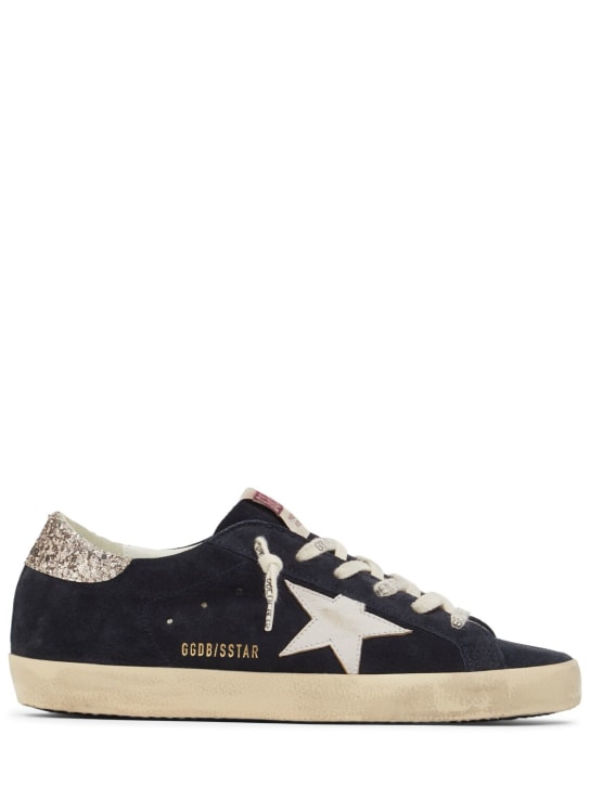 Golden Goose: 20毫米Super-Star麂皮运动鞋 - 蓝色 - women_0 | Luisa Via Roma