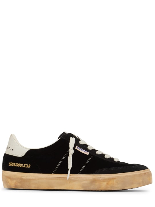 Golden Goose: 20mm Soul Star velvet sneakers - Black - women_0 | Luisa Via Roma