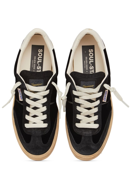 Golden Goose: 20毫米Soul Star天鹅绒运动鞋 - 黑色 - women_4 | Luisa Via Roma