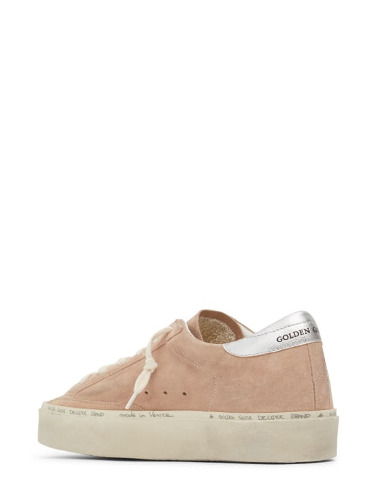 Golden Goose: 30毫米Hi Star麂皮运动鞋 - 粉色/米黄色 - women_3 | Luisa Via Roma
