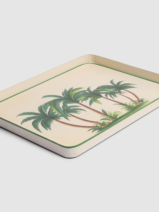 Les Ottomans: Hand-painted iron tray - Beige - ecraft_1 | Luisa Via Roma