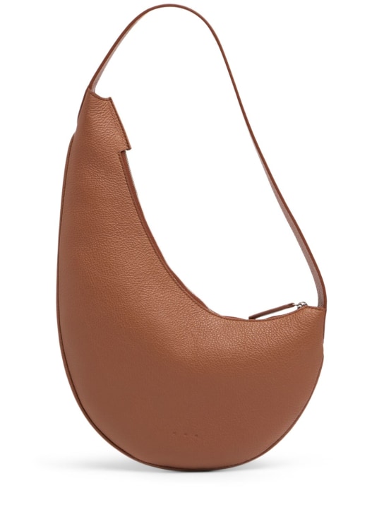 Aesther Ekme: Mini Lune Hobo grained leather bag - Brown Rust - women_0 | Luisa Via Roma