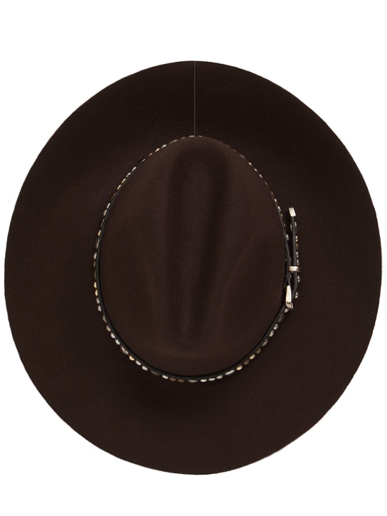 Golden Goose: Golden Fedora felt hat - Brown - men_4 | Luisa Via Roma