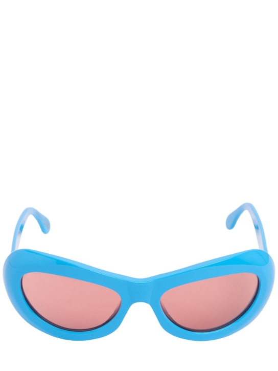 Marni: Field Of Rushes round sunglasses - 블루 - women_0 | Luisa Via Roma