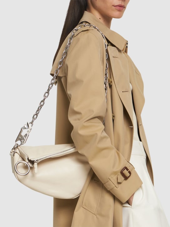 Burberry: Small Knight puffy leather bag - Soap - women_1 | Luisa Via Roma