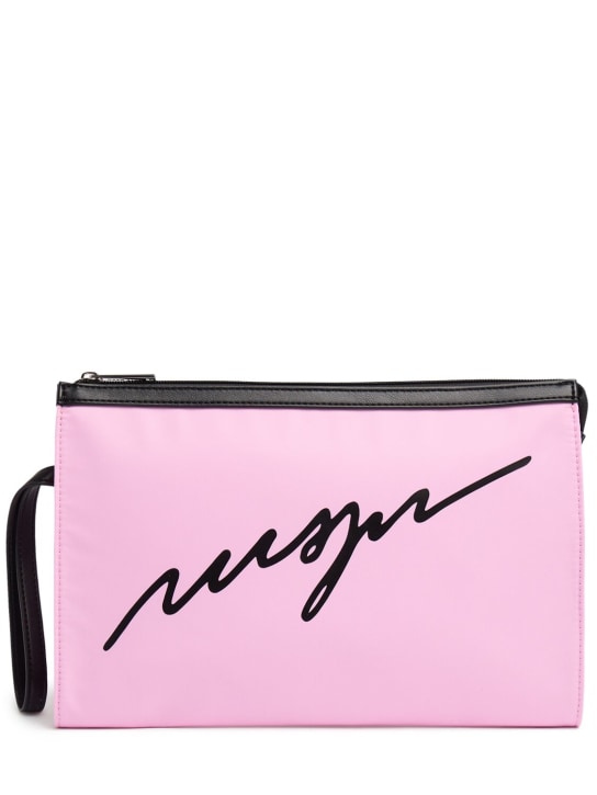 MSGM: Pochette in nylon con stampa logo - kids-girls_0 | Luisa Via Roma