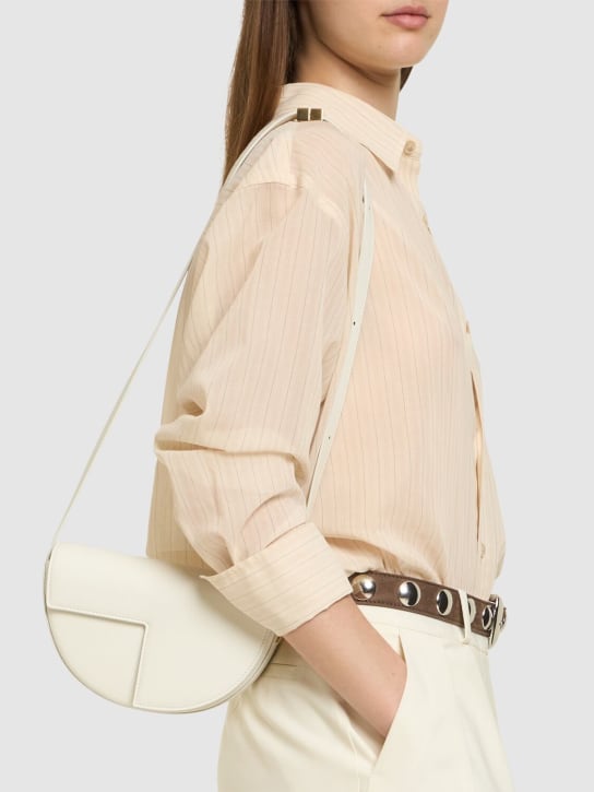 Patou: Le Petit Patou leather shoulder bag - Beyaz - women_1 | Luisa Via Roma