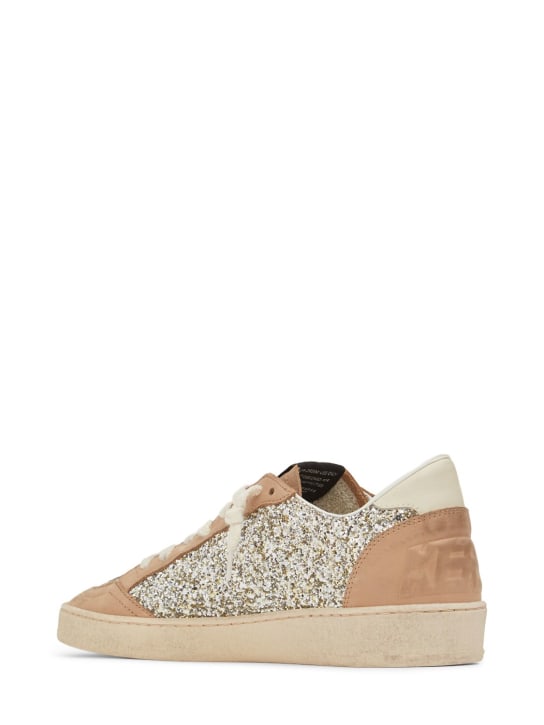 Golden Goose: 20毫米Ballstar亮粉运动鞋 - 金色/米黄色 - women_3 | Luisa Via Roma