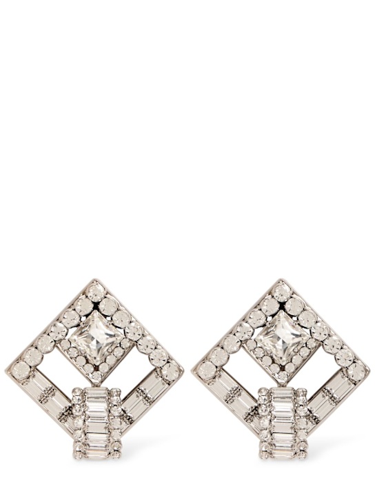 Crystal square earrings - Thumbnail 1