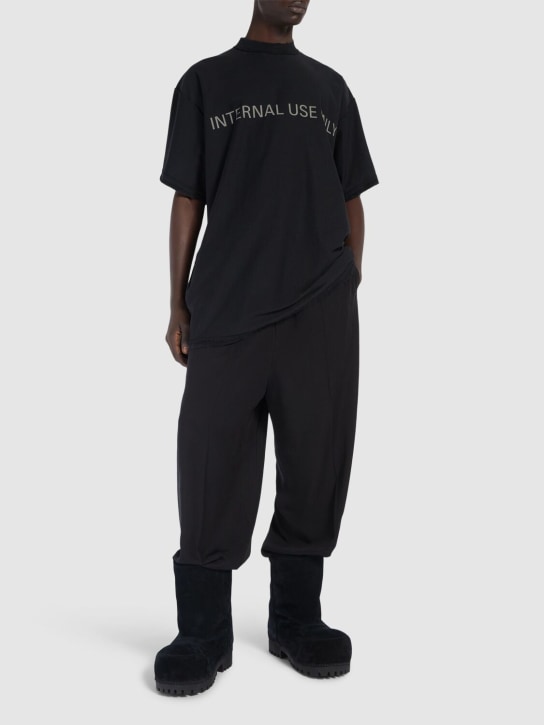 Balenciaga: Inside Out cotton t-shirt - Washed Black - men_1 | Luisa Via Roma