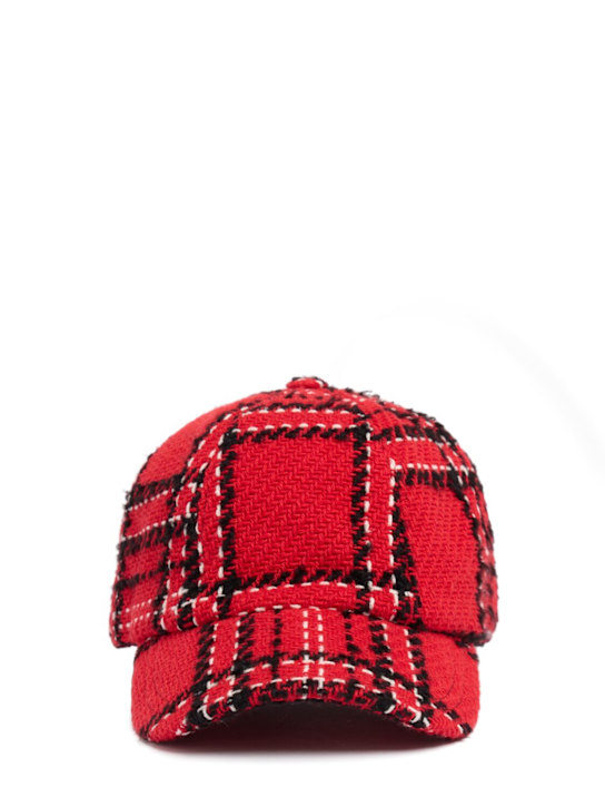MSGM: Tweed baseball hat - women_0 | Luisa Via Roma