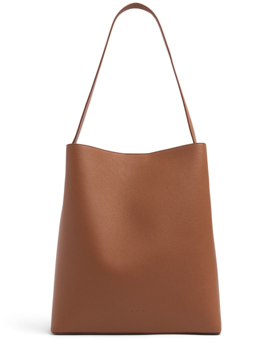 Aesther Ekme: Sac grained leather tote bag - Brown Rust - women_0 | Luisa Via Roma