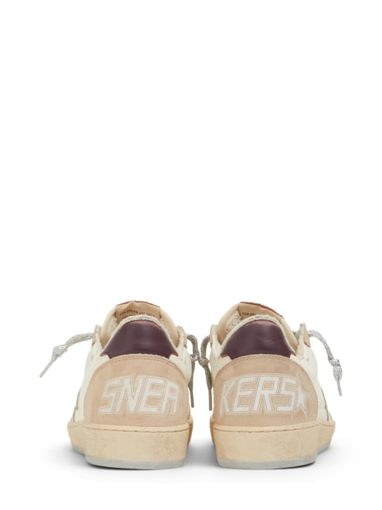 Golden Goose: 20毫米Ballstar皮革运动鞋 - 黄色/米黄色 - women_5 | Luisa Via Roma