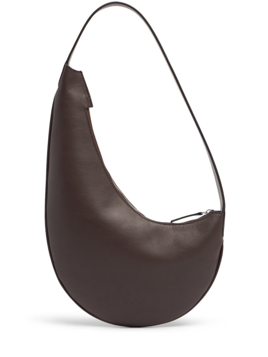 Aesther Ekme: Mini Lune Hobo smooth leather bag - Chocolate - women_0 | Luisa Via Roma