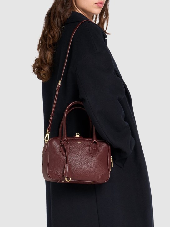 Golden Goose: Vita leather shoulder bag - Burgundy - women_1 | Luisa Via Roma