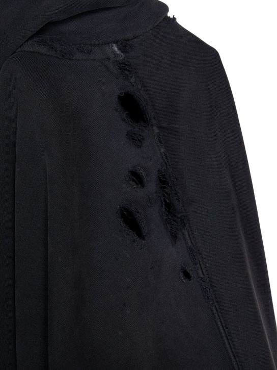 Balenciaga: Hoodie aus Baumwollmischgewebe „Paris Liberty“ - Schwarz Verblas - men_6 | Luisa Via Roma