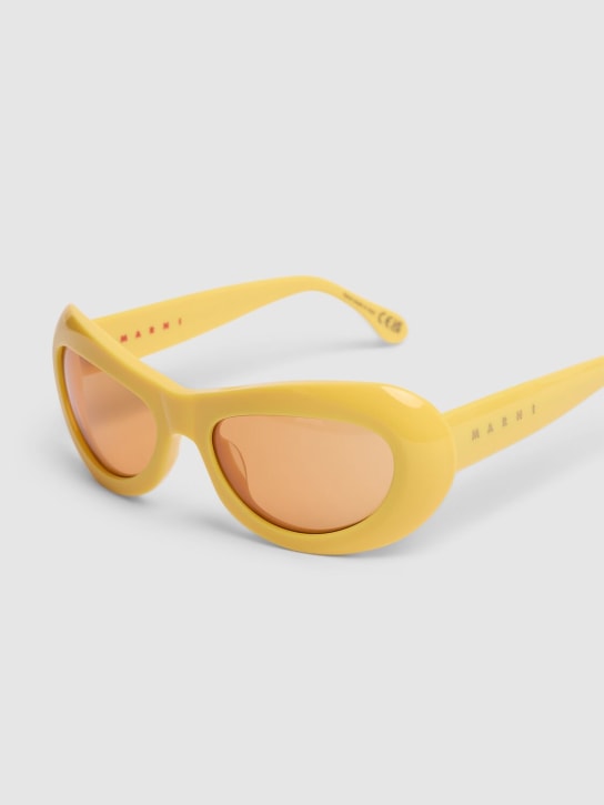 Marni: Gafas de sol redondas - Amarillo - men_1 | Luisa Via Roma