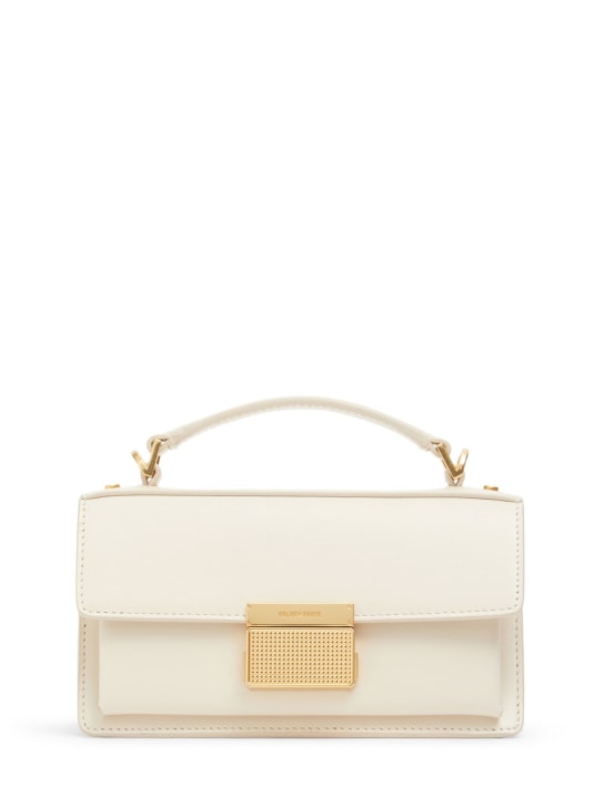 Golden Goose: Small Venezia leather top handle bag - Butter - women_0 | Luisa Via Roma