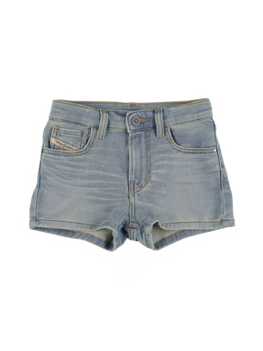 Diesel Kids: Shorts de denim de algodón - Azul - kids-girls_0 | Luisa Via Roma