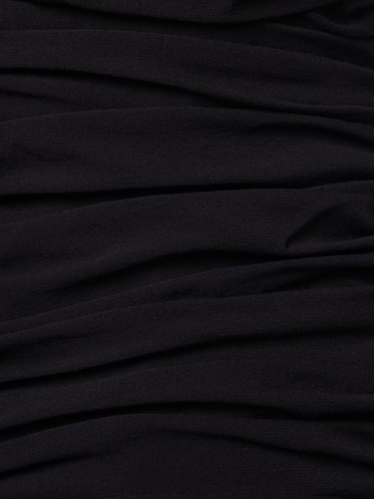 Giuseppe Di Morabito: Vestito lungo in chiffon di seta stretch - Nero - women_4 | Luisa Via Roma