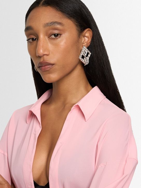 Crystal square earrings - Thumbnail 2