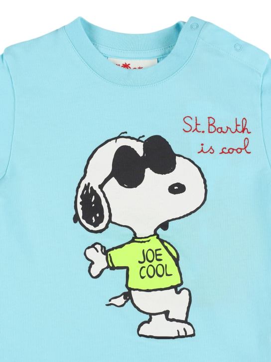 Mc2 Saint Barth: T-shirt in jersey di cotone con stampa - Lightblue/Multi - kids-boys_1 | Luisa Via Roma