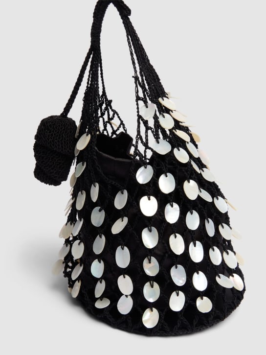Magda Butrym: Devana sequined top handle bag - Black - women_1 | Luisa Via Roma