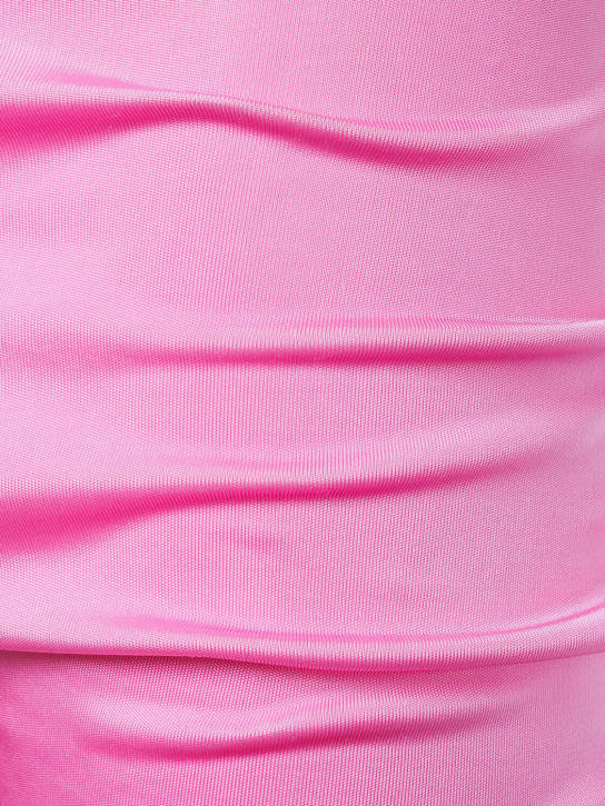 Giuseppe Di Morabito: Shiny viscose jersey flared pants - Pink - women_4 | Luisa Via Roma