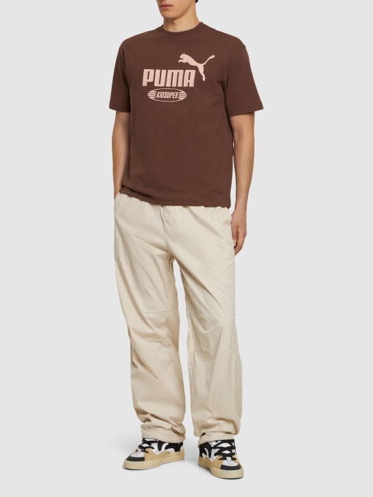 PUMA: Kidsuper Studios logo T恤 - Chestnut Brown - men_1 | Luisa Via Roma