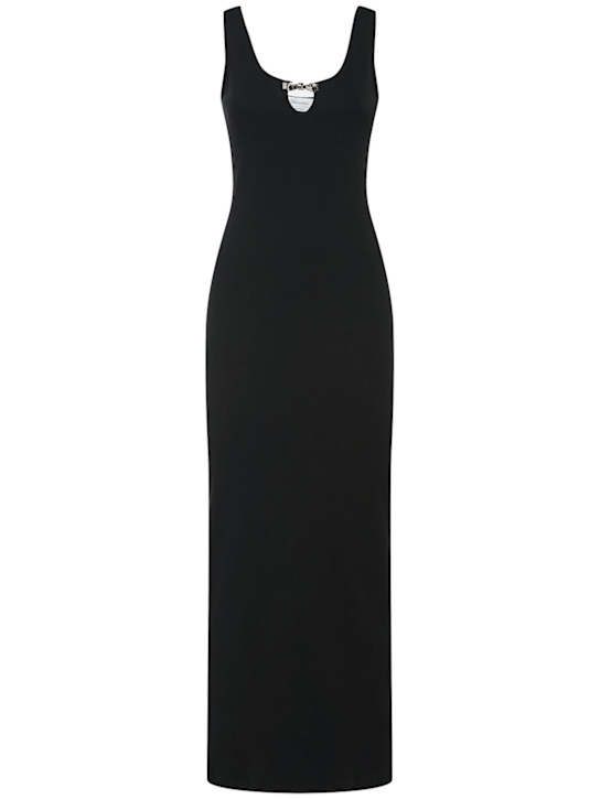 Blumarine: Rib knit long dress - women_0 | Luisa Via Roma