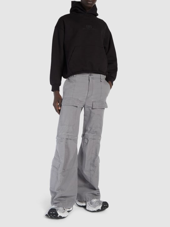 Balenciaga: Pantalones cargo de algodón - Balenciaga Grey - men_1 | Luisa Via Roma