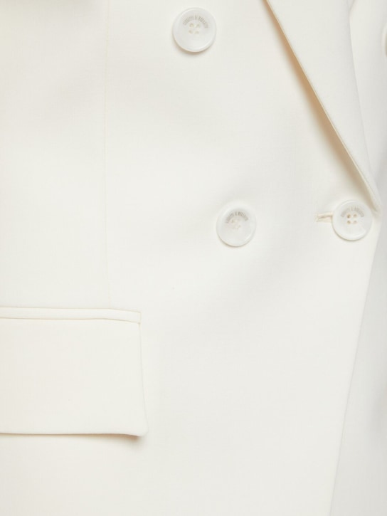 Giuseppe Di Morabito: Stretch wool double breasted blazer - women_5 | Luisa Via Roma