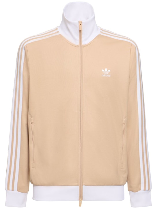 adidas Originals: Beckenbauer track top - Beige/White - men_0 | Luisa Via Roma