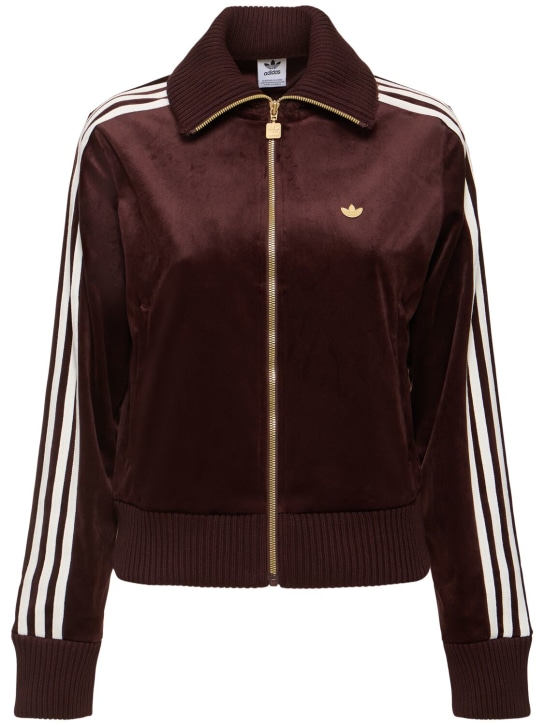 adidas Originals: Velvet track top - women_0 | Luisa Via Roma