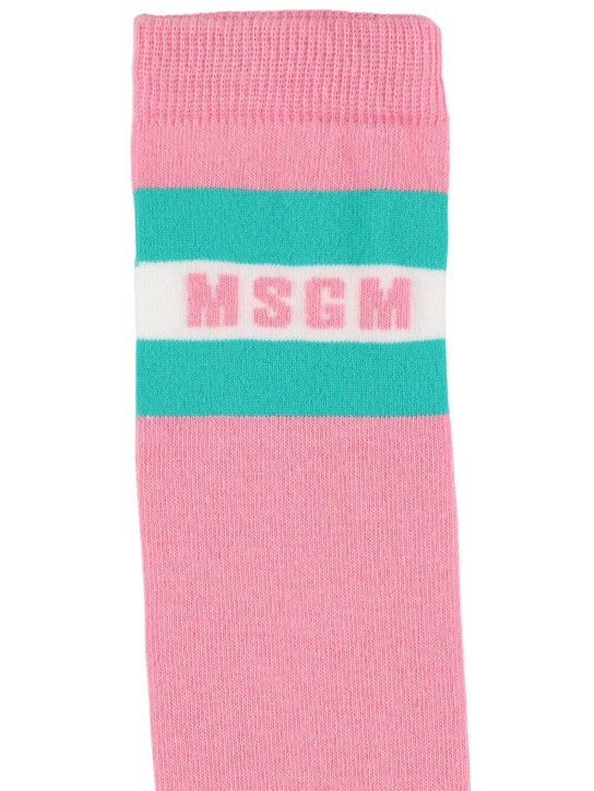 MSGM: Calzini in misto cotone jacquard - kids-girls_1 | Luisa Via Roma