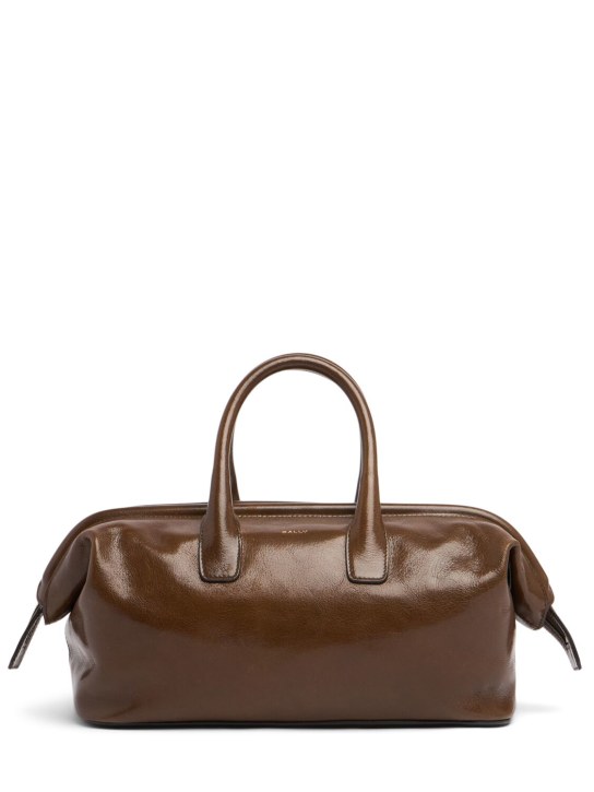 Bally: Small Belle Bauletto leather bag - Marron Glace - women_0 | Luisa Via Roma