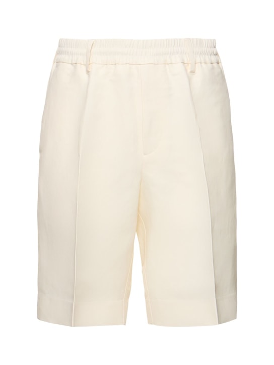 Burberry: Box tailored shorts - Pearl - men_0 | Luisa Via Roma