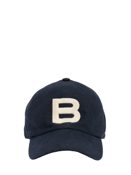 Bally: Logo baseball hat - Peacoat 50 - men_0 | Luisa Via Roma