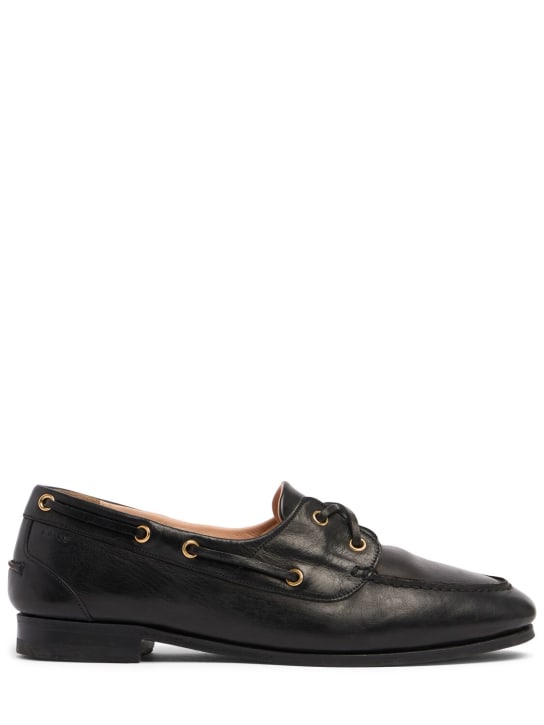 Bally: 10mm Pathy leather loafers - Black - women_0 | Luisa Via Roma