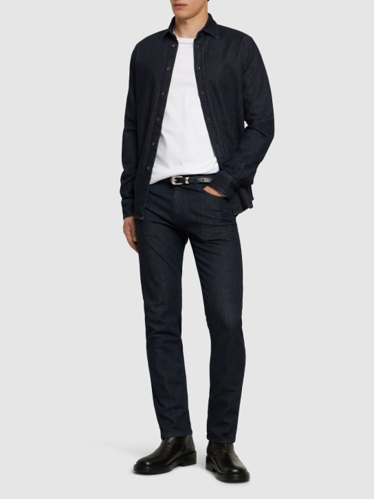 Bally: Adrien Brody denim jeans - Dark Blue Wash - men_1 | Luisa Via Roma