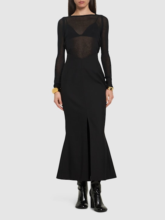 Bally: Wool blend midi skirt - women_1 | Luisa Via Roma