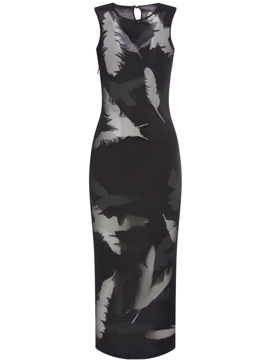 Alexander McQueen: Vestido de seda bordado - Negro - women_1 | Luisa Via Roma