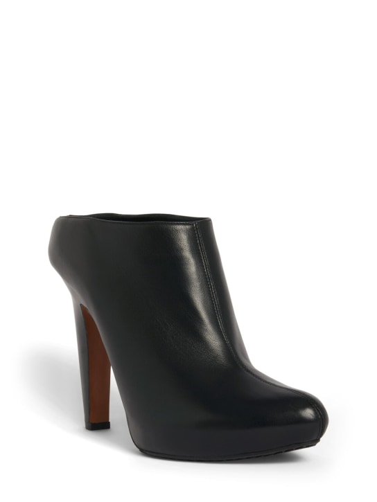 Alexander McQueen: 120毫米皮革穆勒鞋 - 黑色 - women_1 | Luisa Via Roma