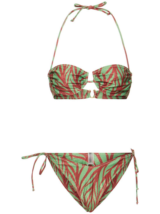 Reina Olga: Set bikini Penny stampato - Verde/Multi - women_0 | Luisa Via Roma