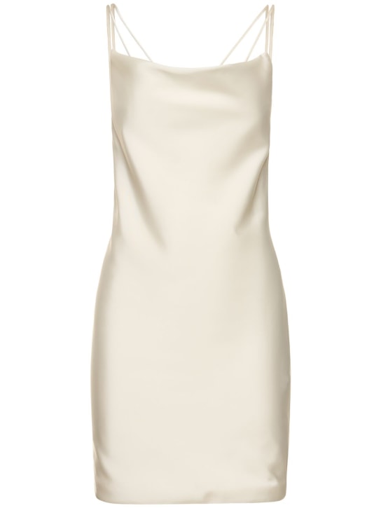 Rotate: Vestido lencero corto de satén - Blanco - women_0 | Luisa Via Roma